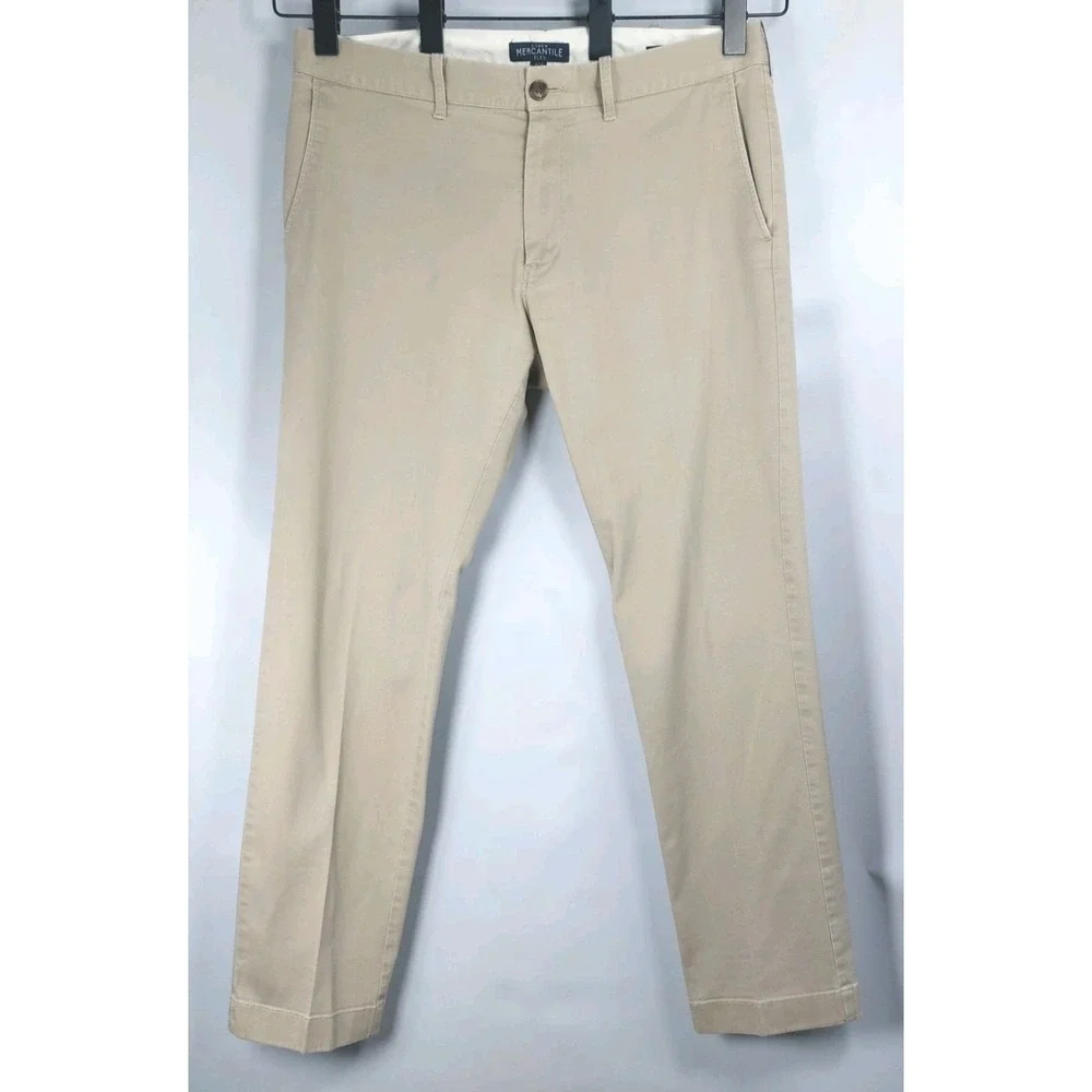 J. Crew Mercantile Flex Slim Fit Chino Pants Mens Size 33x30 Dark Khaki *READ